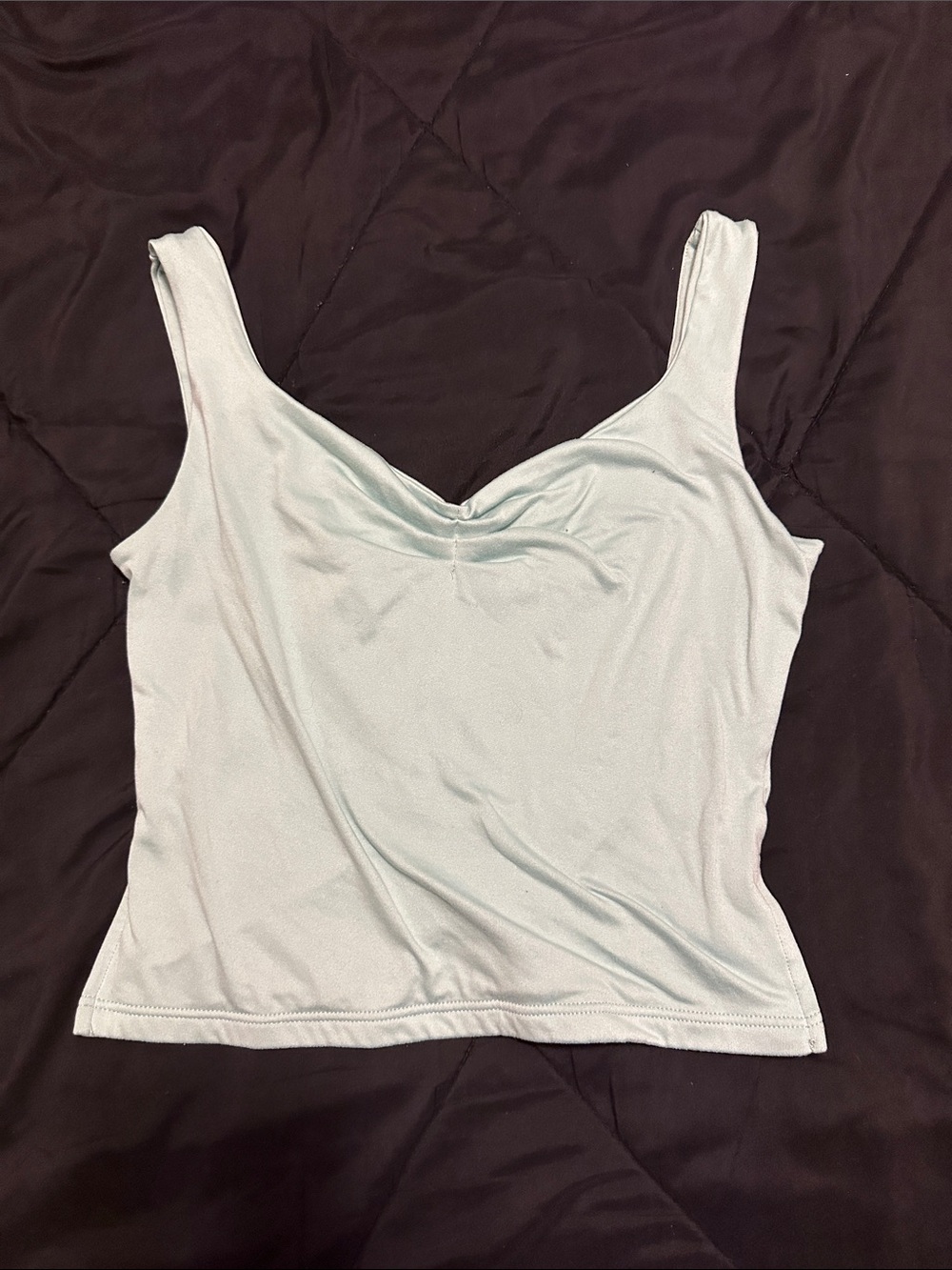 Women’s Lightweight Sleeveless Cowl Tank Top - Light Blue